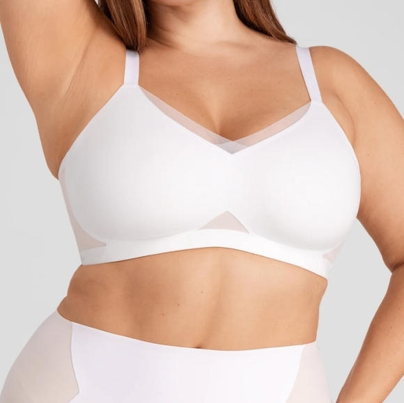 NWT  Women Honeylove CrossOver White Lace Bra Size 3X - Picture 1 of 16